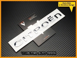 Citroen Bagaj Yazı Logo Amblem
