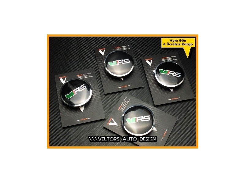 Skoda VRS Logo Amblem Jant Göbeği Göbek Kapak Seti