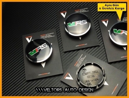 Skoda VRS Logo Amblem Jant Göbeği Göbek Kapak Seti