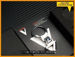 BMW 7 Serisi Logo Amblem Özel Krom 7 Anahtarlık