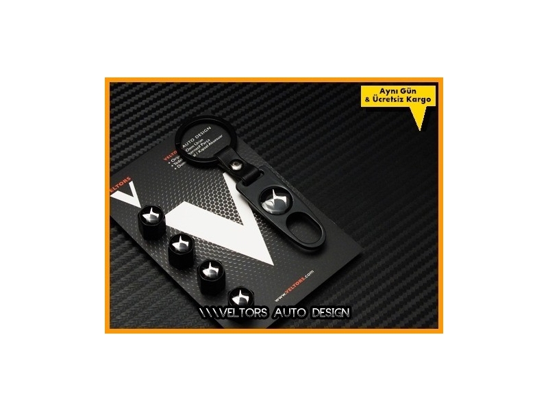 Citroen DS Logo Amblem Anahtarlık Sibop Kapak Seti