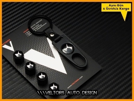 Citroen DS Logo Amblem Anahtarlık Sibop Kapak Seti
