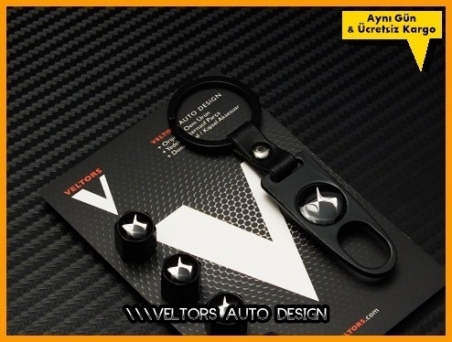 Citroen DS Logo Amblem Anahtarlık Sibop Kapak Seti
