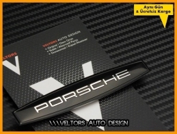 Porsche Black Torpido Kokpit Logo Amblem