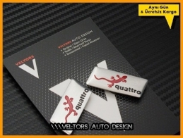 Audi Gecko Koltuk Döşeme Logo Amblem Seti