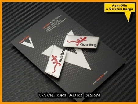 Audi Gecko Koltuk Döşeme Logo Amblem Seti