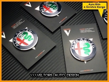 Alfa Romeo Jant Göbeği Göbek Kapak Logo Amblem Seti