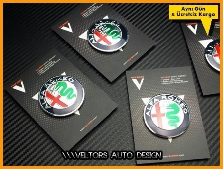 Alfa Romeo Jant Göbeği Göbek Kapak Logo Amblem Seti