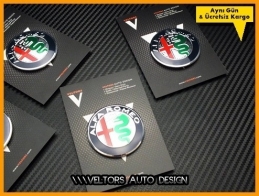 Alfa Romeo Jant Göbeği Göbek Kapak Logo Amblem Seti