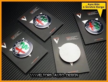 Alfa Romeo Jant Göbeği Göbek Kapak Logo Amblem Seti