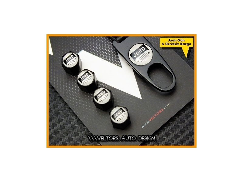 Jeep Logo Amblem Anahtarlık Sibop Kapak Seti