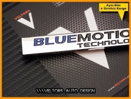 VW BlueMotion Bagaj Yazı Logo Amblem