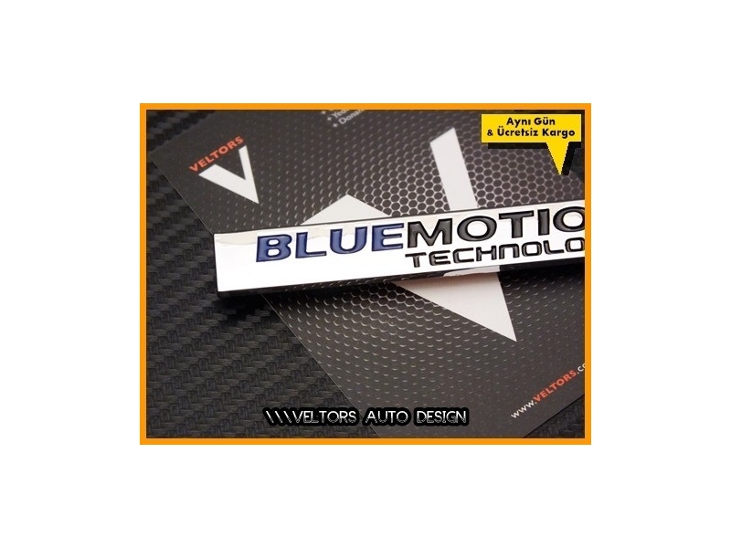 VW BlueMotion Bagaj Yazı Logo Amblem VW BlueMotion Bagaj Yazı Logo Amblem