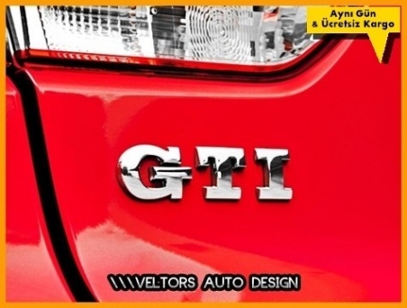 VW GTI Araç Bagaj Yazı Logo Amblem