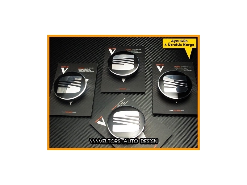 Seat Logo Amblem Jant Göbeği Göbek Kapak Seti