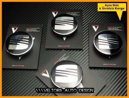 Seat Logo Amblem Jant Göbeği Göbek Kapak Seti