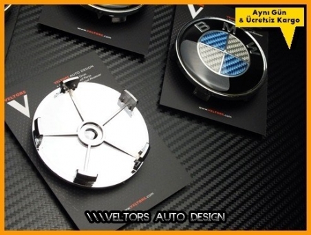 BMW Carbon Logo Amblem Jant Göbeği Göbek Kapak Seti