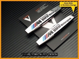 BMW M Motorsport Yan M Logo Amblem Seti