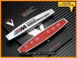 BMW M Motorsport Yan M Logo Amblem Seti BMW M Motorsport Yan M Logo Amblem Seti