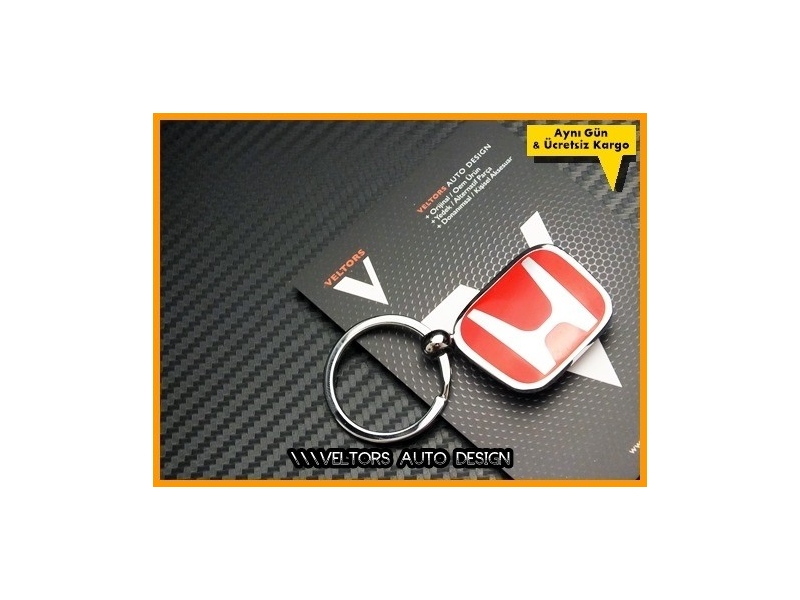 Honda Kırmızı Logo Amblem Özel Krom Honda Anahtarlık Honda Kırmızı Logo Amblem Özel Krom Honda Anahtarlık