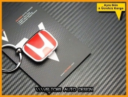 Honda Kırmızı Logo Amblem Özel Krom Honda Anahtarlık Honda Kırmızı Logo Amblem Özel Krom Honda Anahtarlık