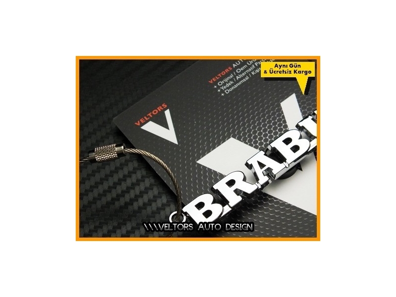 Mercedes BRABUS Logo Amblem Özel Krom BRABUS Anahtarlık