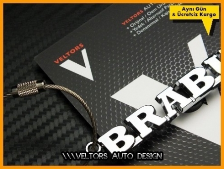 Mercedes BRABUS Logo Amblem Özel Krom BRABUS Anahtarlık