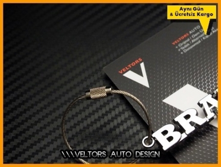 Mercedes BRABUS Logo Amblem Özel Krom BRABUS Anahtarlık