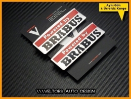 Mercedes Powered by BRABUS Yan Logo Amblem Seti