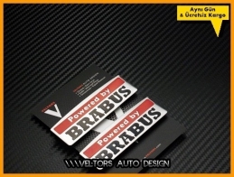Mercedes Powered by BRABUS Yan Logo Amblem Seti
