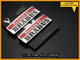 Mercedes Powered by BRABUS Yan Logo Amblem Seti