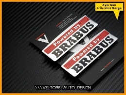 Mercedes Powered by BRABUS Yan Logo Amblem Seti