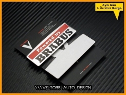 Mercedes Powered by BRABUS Yan Logo Amblem Seti