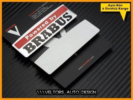 Mercedes Powered by BRABUS Yan Logo Amblem Seti