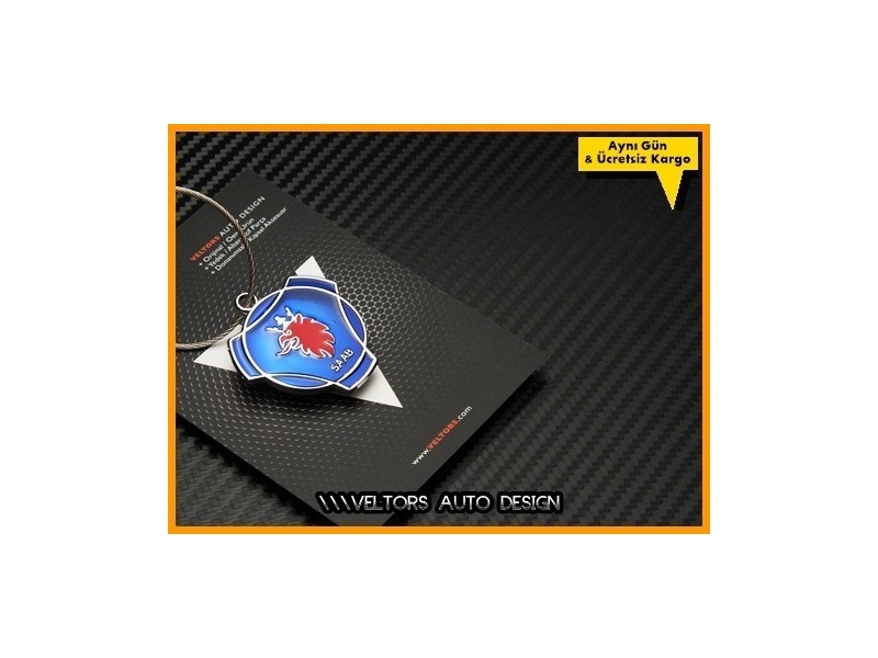 Saab Logo Amblem Özel Krom Saab Anahtarlık Saab Logo Amblem Özel Krom Saab Anahtarlık