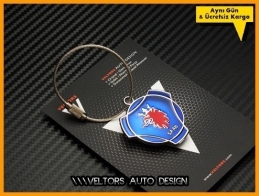 Saab Logo Amblem Özel Krom Saab Anahtarlık Saab Logo Amblem Özel Krom Saab Anahtarlık