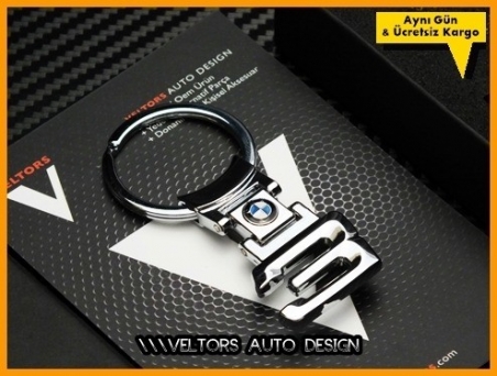 BMW 3 Serisi Logo Amblem Özel Krom 3 Anahtarlık