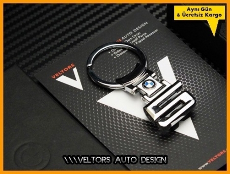 BMW 5 Serisi Logo Amblem Özel Krom 5 Anahtarlık