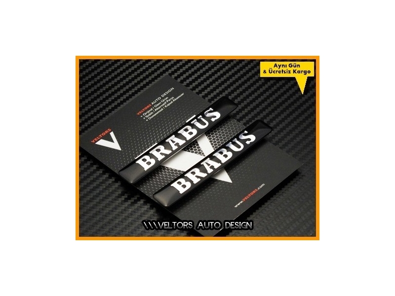 Mercedes BRABUS Yan Logo Amblem Seti Mercedes BRABUS Yan Logo Amblem Seti