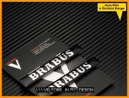Mercedes BRABUS Yan Logo Amblem Seti Mercedes BRABUS Yan Logo Amblem Seti