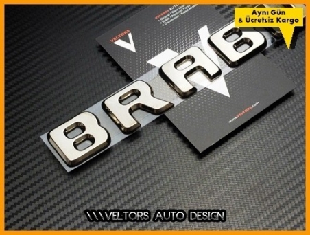 Mercedes BRABUS Bagaj Yazı Logo Amblem