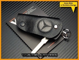 Mercedes Gerçek Deri Logo Amblem Anahtarlık Mercedes Gerçek Deri Logo Amblem Anahtarlık