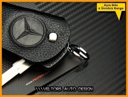 Mercedes Gerçek Deri Logo Amblem Anahtarlık Mercedes Gerçek Deri Logo Amblem Anahtarlık