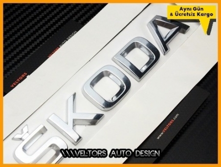 Skoda Bagaj Yazı Skoda Logo Amblem