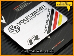VW R Line R Motorsports Plaket Logo Amblem