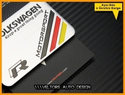 VW R Line R Motorsports Plaket Logo Amblem