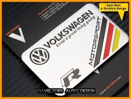 VW R Line R Motorsports Plaket Logo Amblem