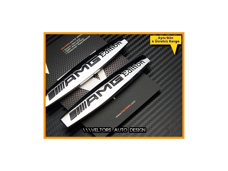 Mercedes AMG Edition Yan Çamurluk Logo Amblem Seti
