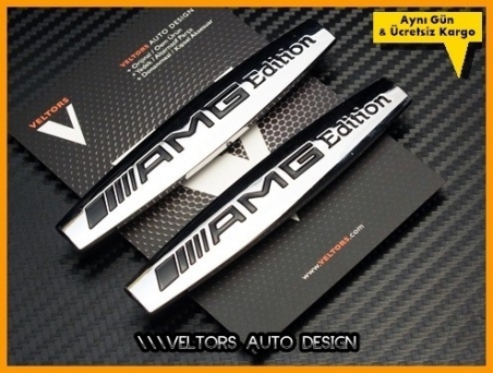 Mercedes AMG Edition Yan Çamurluk Logo Amblem Seti