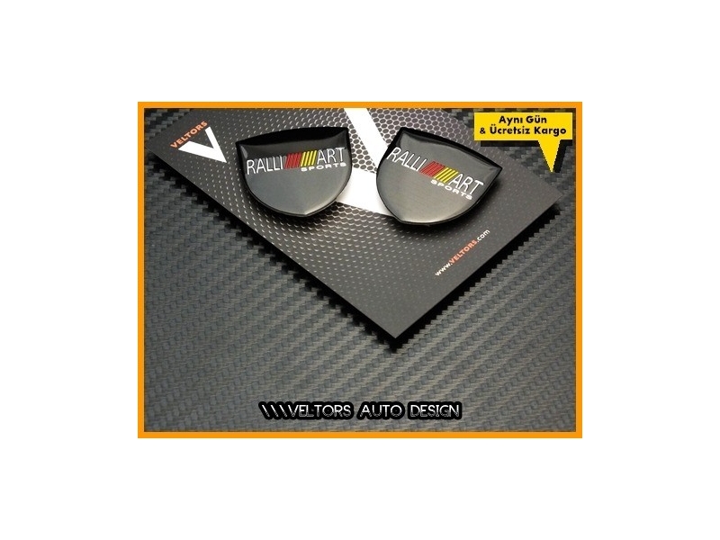 Mitsubishi Ralli Art Body Logo Amblem Seti